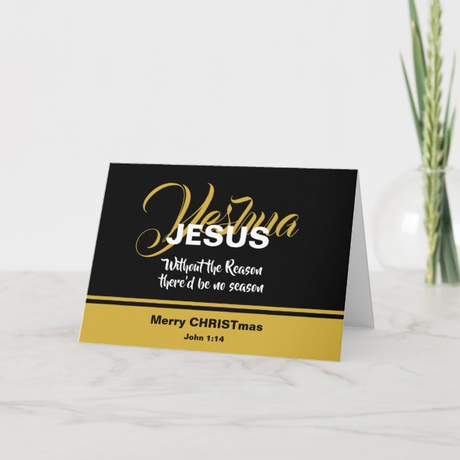 JESÚS RAZÓN TEMPORADA Escritura cristiana NAVIDAD (Anverso)
