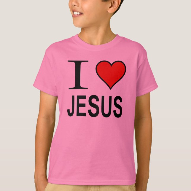 Jesús regalos que amo a Jesús en camisa orgánica (Anverso)