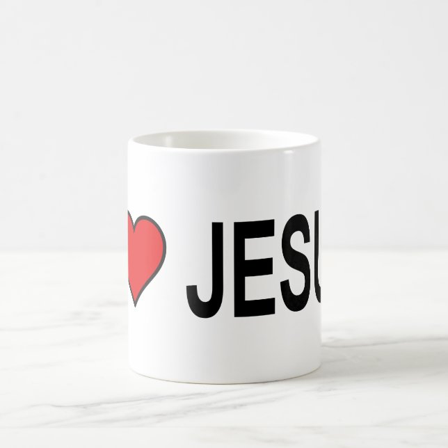 Jesús regalos que amo a Jesús en la taza de 11oz (Centro)