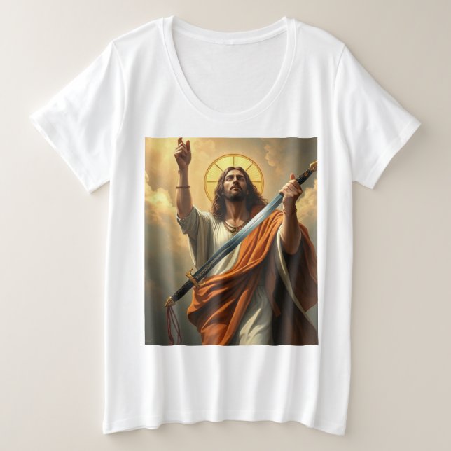 Jesús regresa con un Tee de tamaño Plus para mujer (Anverso del diseño)