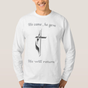 Jesús regresará a los hombres camisetas cristianas
