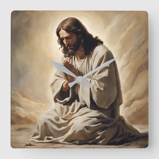 Jesús rezando el reloj de pared (Anverso)