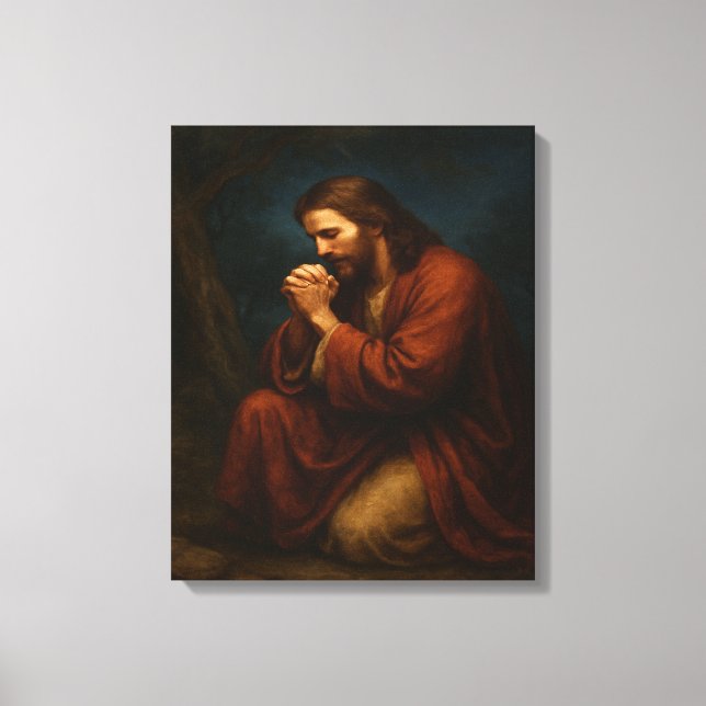 Jesús rezando en Gethsemane™ LDS Arte de pared de  (Anverso)