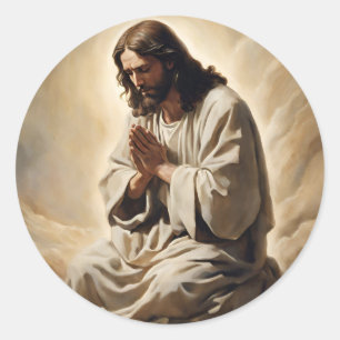 Jesús rezando Pegatinas