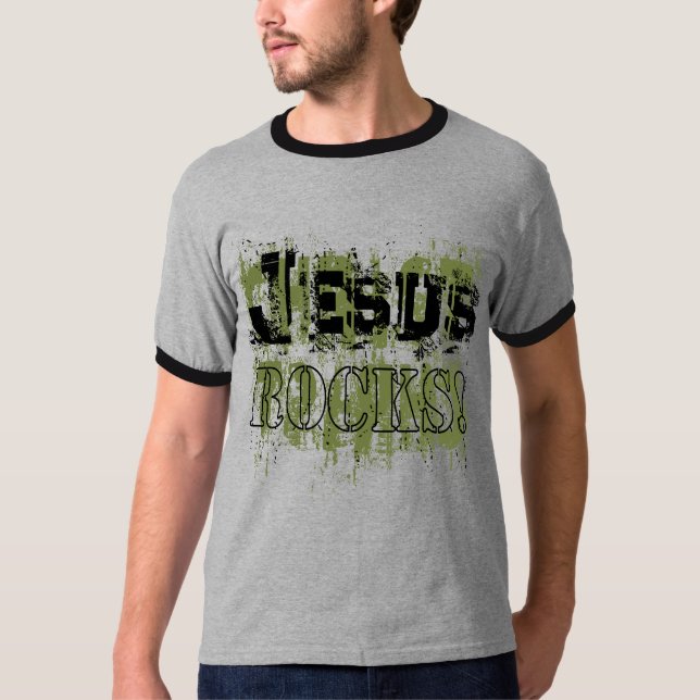 ¡Jesús Rocks! Camisetas (Anverso)