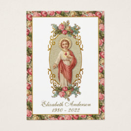 Jesús Sagrado Corazón Católico Funeral Tarjeta San