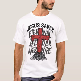 Jesús Salva Camiseta Callejera Cristiana Cruz Vint