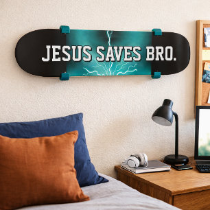 Jesús salva Hermano. Patineta Blue Lightning