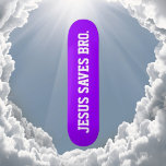 Jesús Salvó Al Hermano. Patineta Neon Purple<br><div class="desc">Diseño moderno y sencillo. Jesús Salvó Al Hermano. Fondo morado neón con texto blanco. ¡Compra todos los colores geniales!</div>