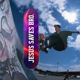 Jesús Salvó Al Hermano. Skateboard rojo abstracto