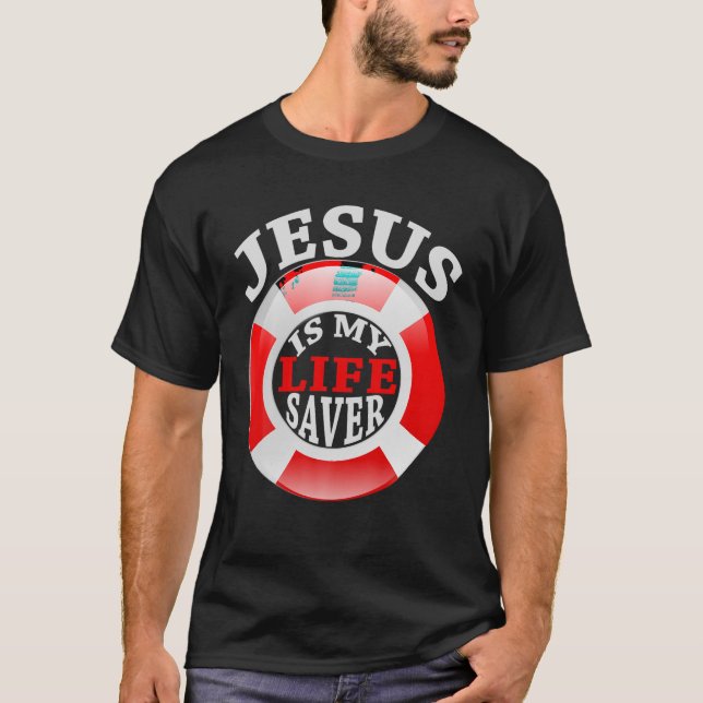 Jesús salvó mi vida la camiseta cristiana para las (Anverso)