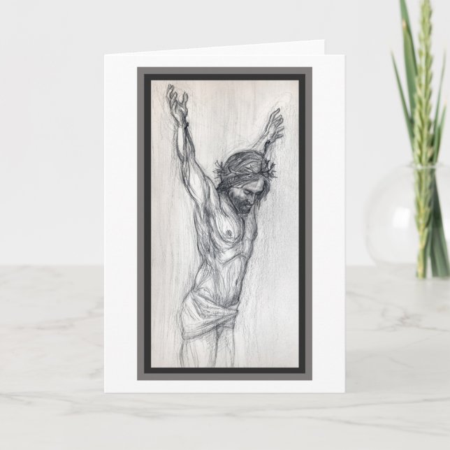 "Jesús sans Cross". Tarjeta mediana (Anverso)