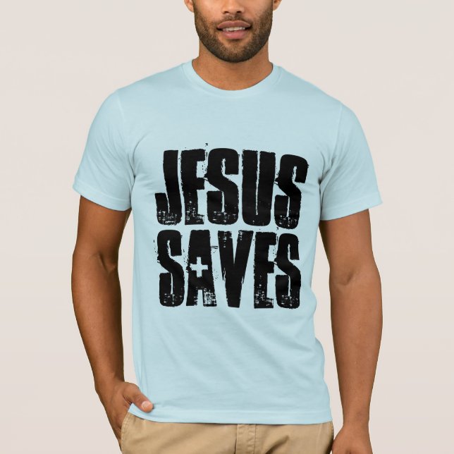 JESUS SAVE A LOS TELÉFONOS DE CAMISETAS CRISTIANOS (Anverso)