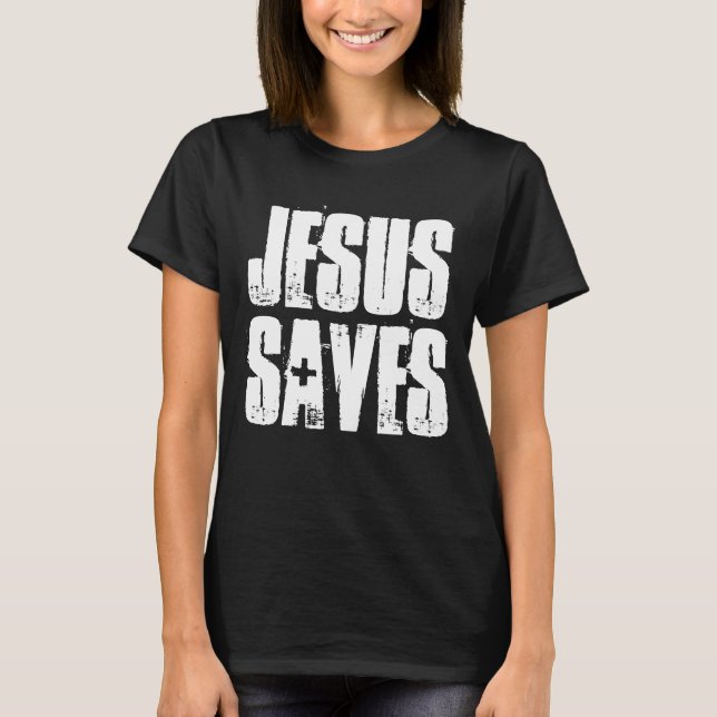 JESUS SAVE A LOS TELÉFONOS DE CAMISETAS CRISTIANOS (Anverso)