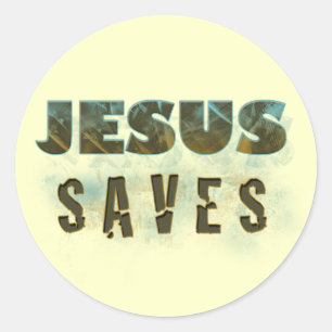 Jesus Saves Pegatina