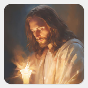 Jesús Sostenía Pegatinas de Velas