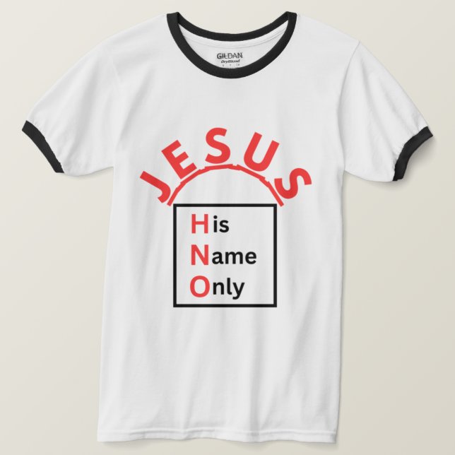 Jesús - Su nombre es solamente camiseta (Anverso del diseño)