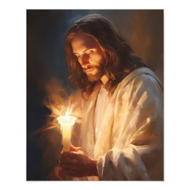 Jesús sujetando la foto de las velas (Frente)