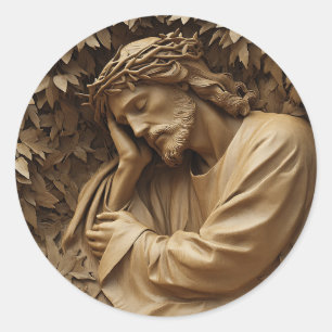 Jesús tallando Pegatinas