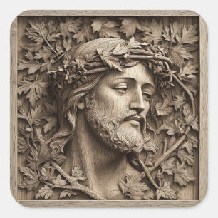 Jesús tallando Pegatinas