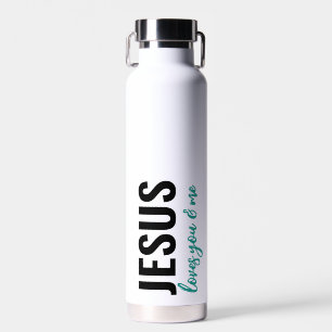 Jesús te ama a ti y a mí - Botella de agua (amoros