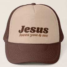 Jesús te ama a ti y a mí - sombrero camionero (mar