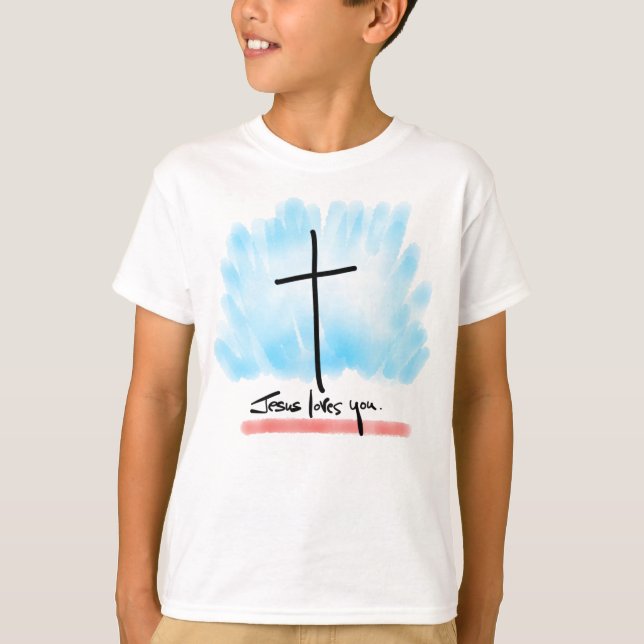 JESÚS TE AMA A TUS NIÑOS Camiseta (Anverso)