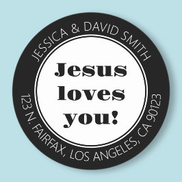 ¡Jesús te ama! | Etiqueta de dirección de devoluci