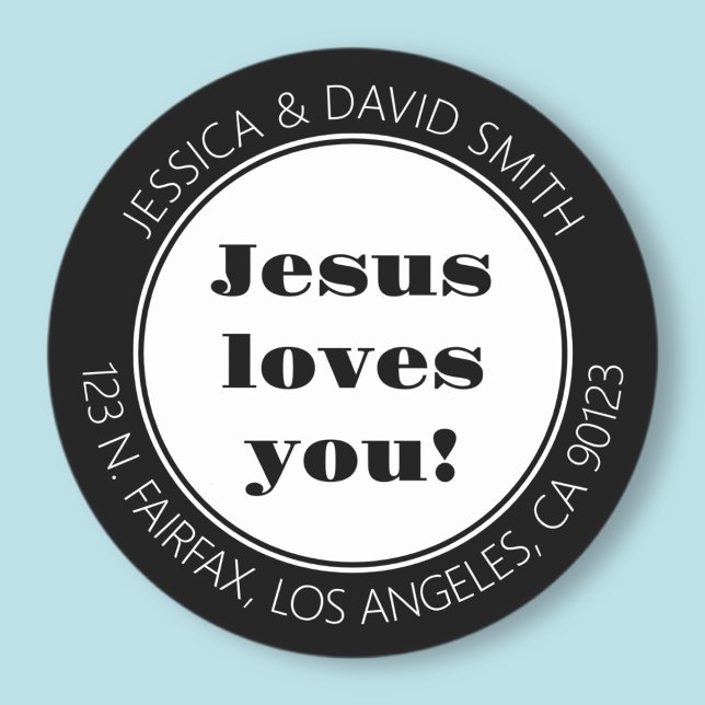 ¡Jesús te ama! | Etiqueta de dirección de devoluci (Subido por el creador)