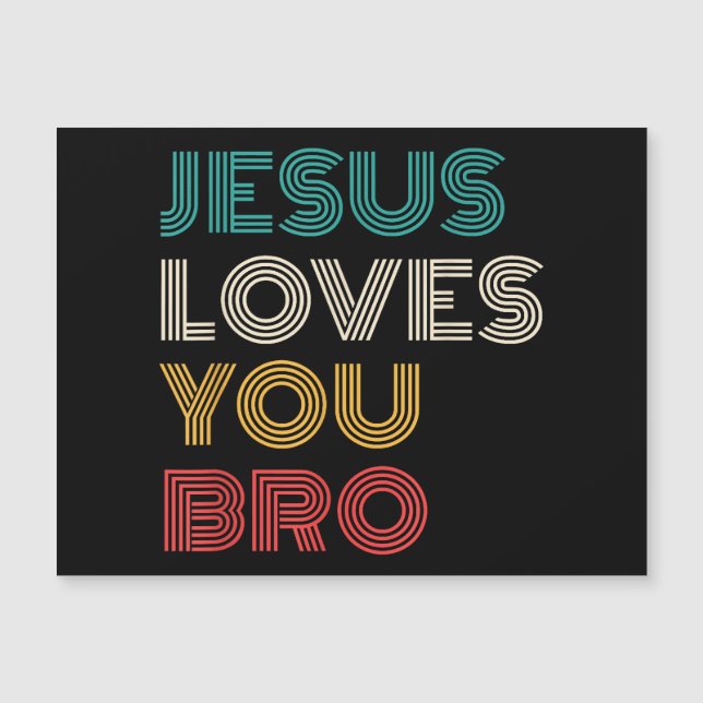 Jesús Te Ama Hermano, Gracioso Retro De Fe Cristia (Anverso)