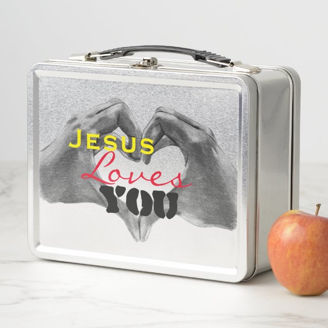 Jesús Te Ama La Metalizado Caja Del Almuerzo (In situ)