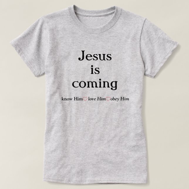 Jesús viene camiseta (Diseño del anverso)