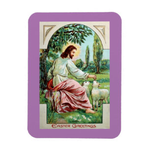 Jesús Vintage con imán de lambres