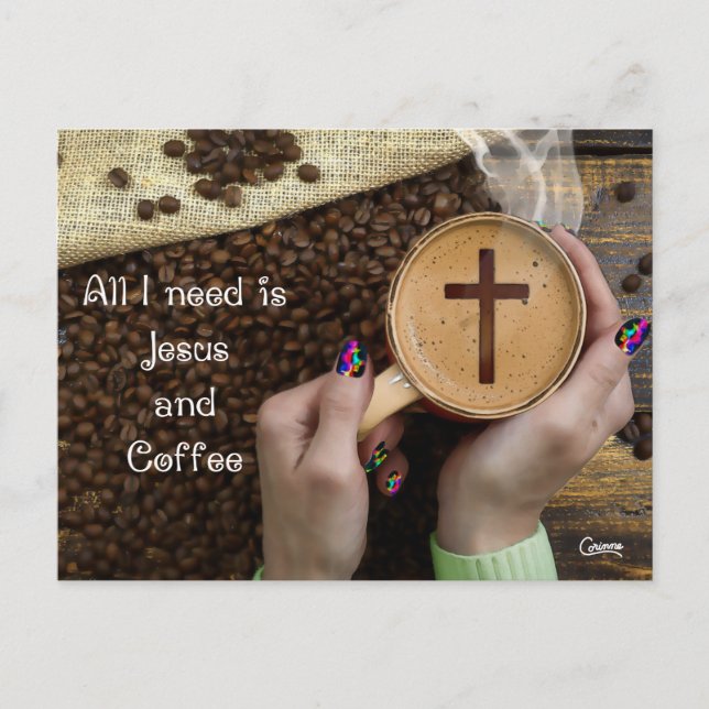 Jesús y café - Postal (Anverso)