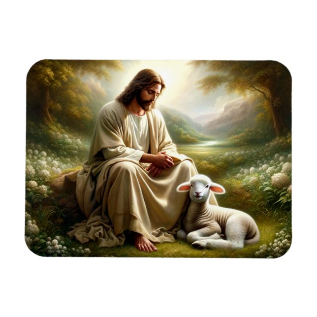 Jesús y el imán del cordero (Horizontal)