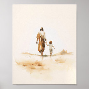 Jesús y el niño - Arte de impresión digital cristi