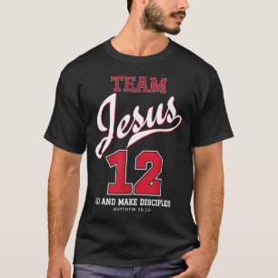 Jesus Y Equipo De Béisbol Camiseta Cristiana De Je