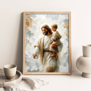 Jesús y Niño, Arte Cristiano Moderno, Jesús y Niño