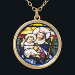 Jesús y reina del collar del vitral del cielo<br><div class="desc">Jesús y reina del collar del vitral del cielo</div>