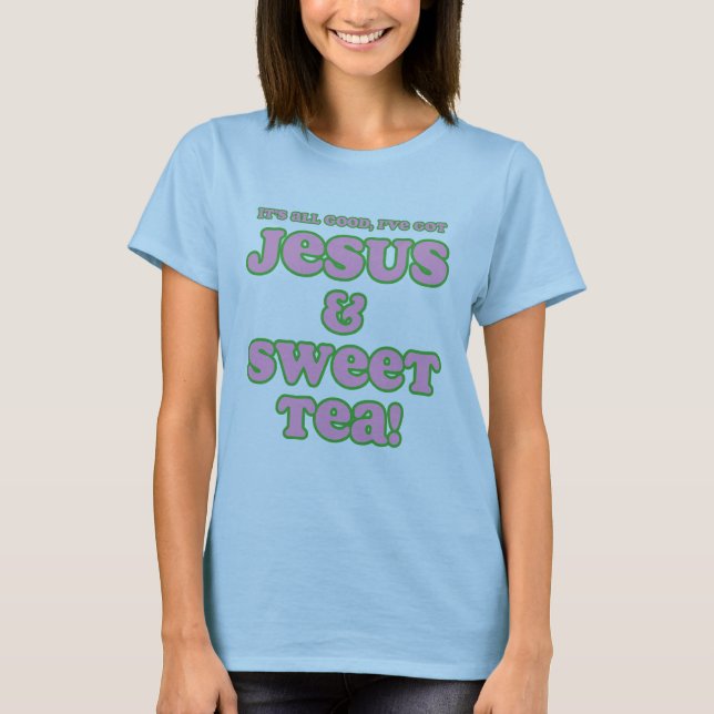 Jesús y rosa dulce de la camisa del té (Anverso)