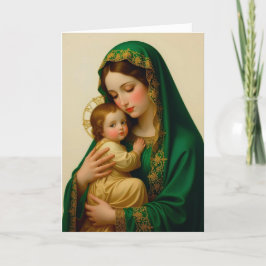 Jesús y su madre doblaron la tarjeta de saludo