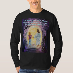 Jesús y yo Caminando camiseta de manga larga