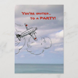 Jet de la invitación el   del aeroplano en las