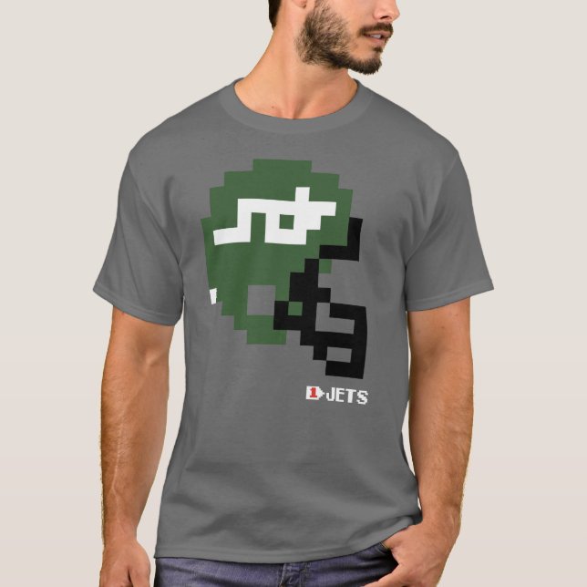 Jets 90s Tecmo Bowl Casco camiseta (Anverso)