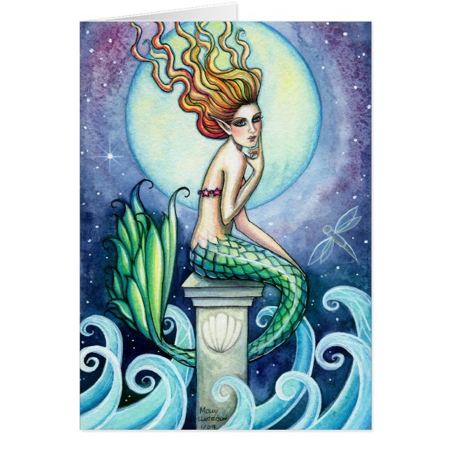 Jewel de la tarjeta de sirena marina de Molly Harr (Frente)