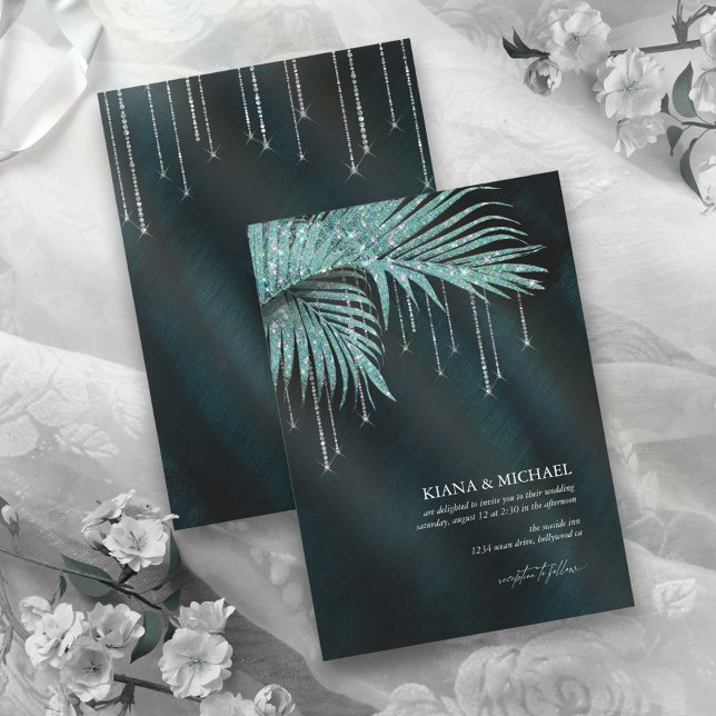 Jewel Palm Leaf Boda ID830 Verde azulado (Subido por el creador)