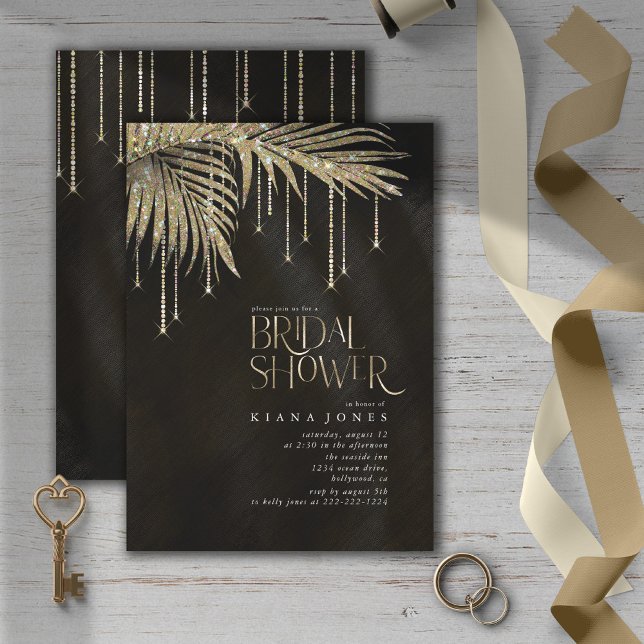 Jewel Palm Leaf Bridal Shower Gold ID830 (Subido por el creador)