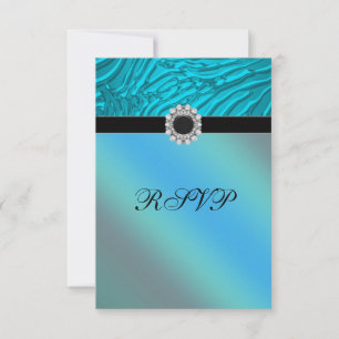Jewel Teal Azul Cebra RSVP