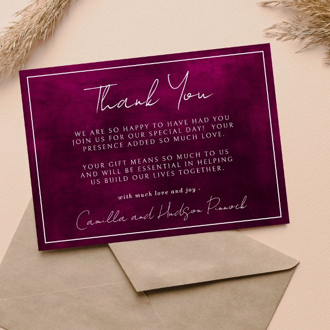 Jewel Tone Romance | Granate | Nota de agradecimie (Subido por el creador)