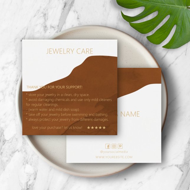 Jewelry Care Earthy Card (Subido por el creador)
